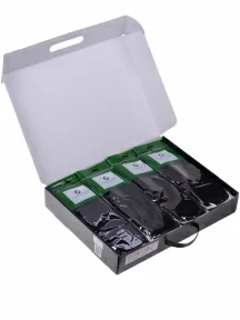 Набор мужских носков из 100% хлопка, 30 пар (ТМ Grinston socks), PG-15D2-30, черные