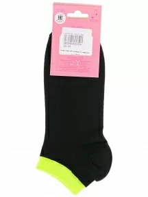 Детские носки LORENZline, П21, ЧЕРНЫЕ с салатовым (д)