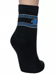 Детские носки Альтаир, С51, ЧЕРНЫЕ с голубым