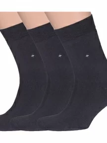 Комплект из 3 пар мужских носков с махрой RuSocks (Орудьевский трикотаж), 3-М-188, ГРАФИТОВЫЕ