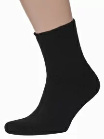 Мужские махровые носки без резинки ХОХ, XZ-1462, ЧЕРНЫЕ