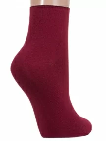 Женские носки без резинки ХОХ, G-1406, БОРДОВЫЕ