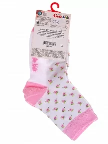 Детские носки Conte kids, 5С-11СП, рис. 273, БЕЛЫЕ со светло-розовым