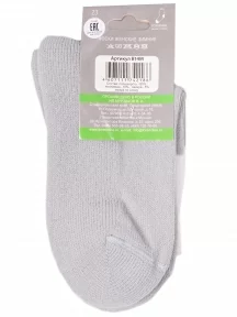 Женские полушерстяные носки с махровым следом LORENZline, В14М, СВЕТЛО-СЕРЫЕ