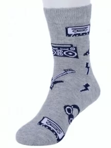 Детские носки RuSocks (Орудьевский трикотаж), Д-31354, рис. 05, СЕРЫЕ