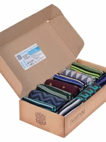 Набор из 10 пар мужских носков MSCLUB №М41, ВИ10-НМ41, микс "Полосатый"