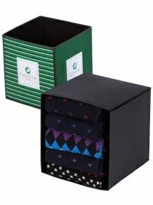 Набор из 5 пар мужских хлопковых носков (ТМ Grinston socks), PG-18D1/2/3-5, микс 1