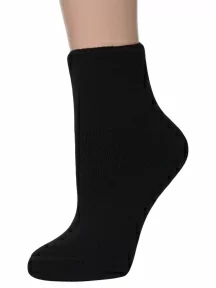 Женские махровые носки без резинки ХОХ, Z-1482, ЧЕРНЫЕ