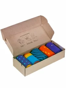 Набор из 5 пар мужских носков "Нева-Сокс", НС-5-НМ211, микс "Апельсиновый фреш" V2.0