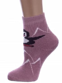 Детские махровые носки Альтаир, С129, ПЫЛЬНО-РОЗОВЫЕ