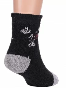 Детские теплые махровые носки Hobby Line, Ндад7622-5, ЧЕРНЫЕ