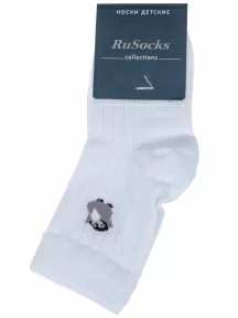 Детские носки RuSocks (Орудьевский трикотаж), Д3-130096М, рис 03, БЕЛЫЕ