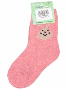 Детские теплые махровые носки Hobby Line, Ндад7618-02, КОРАЛЛОВЫЕ
