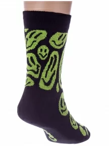 Детские носки Conte kids, 5С-11СП, рис. 635, ЧЕРНО-САЛАТОВЫЕ