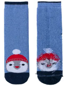 Детские махровые носки RuSocks (Орудьевский трикотаж) рис. 01, СИНИЕ (Д3-33039)