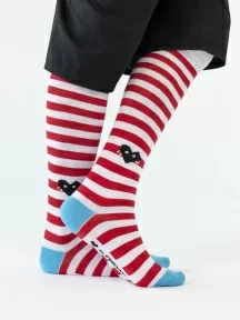 Гольфы unisex St. Friday Socks, tel-1072-02, "Дела сердечные, полоски поперечные"