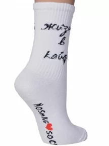 Женские носки "Челны Текстиль", L34ж, "Жизнь в кайф!"