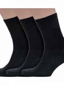 Комплект из 3 пар мужских медицинских носков с серебром Dr. Feet (PINGONS), 3-15DF5, ЧЕРНЫЕ