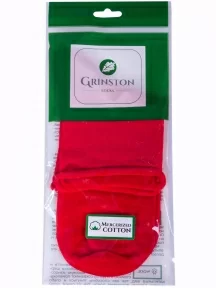 Женские носки без резинки из мерсеризованного хлопка Grinston socks (PINGONS), 15D22, КРАСНЫЕ