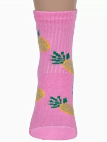 Детские носки Альтаир, А225, РОЗОВЫЕ с бежевыми ананасами