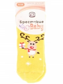 Детские махровые носки Брестские (БЧК), 14С3060, рис. 867, ЯРКО-ЖЕЛТЫЕ