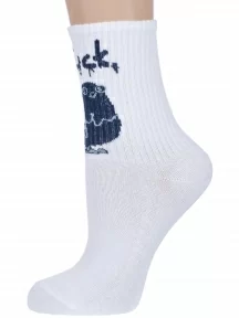 Детские спортивные носки "Красная ветка", С-2128, БЕЛЫЕ