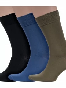 Комплект из 3 пар мужских носков Sergio Di Calze (PINGONS) из мерсеризованного хлопка, 3-17SC6, микс 9