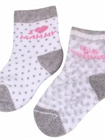 Детские махровые носки "Красная ветка", С-1609, СЕРЫЕ