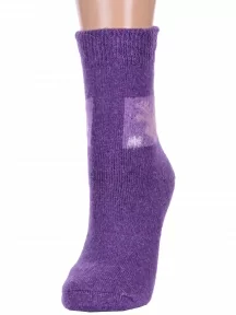 Женские теплые махровые носки Hobby Line, Нжамв6008-9, ФИОЛЕТОВЫЕ
