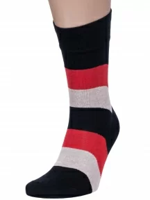 Мужские носки LORENZline, Е32, СЕРО-КРАСНЫЕ