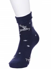 Детские махровые носки LORENZline, П4М, ТЕМНО-СИНИЕ