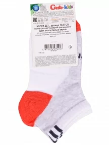 Детские спортивные носки Conte kids, 7С-97СП, рис. 310, БЕЛО-СЕРЫЕ