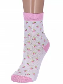 Детские носки Conte kids, 5С-11СП, рис. 273, БЕЛЫЕ со светло-розовым