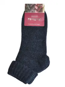 Женские шерстяные носки RuSocks (Орудьевский трикотаж) ТЕМНО-СИНИЕ (Ж-195)