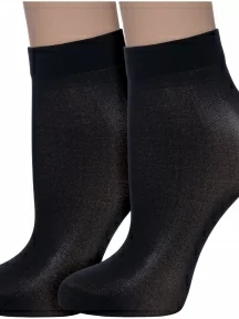 Комплект из 2 пар женских носков из микрофибры 40 den ИЖТЕКС, Н40М-2, ЧЕРНЫЕ