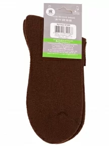 Женские полушерстяные носки с махровым следом LORENZline, В14М, КОРИЧНЕВЫЕ