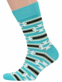 Мужские носки MSCLUB №М43, nm-468, БИРЮЗОВЫЕ