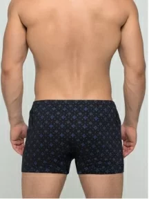 Мужские трусы-шорты из 100% хлопка Sergio Dallini, SG3305-1, ЧЕРНЫЕ