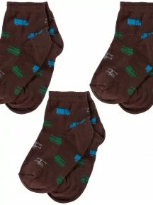 Комплект из 3 пар детских носков Альтаир, 3-А56, ШОКОЛАД