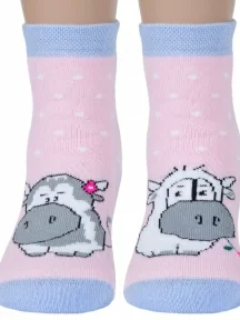 Детские махровые носки "Красная ветка", С-1602, РОЗОВЫЕ