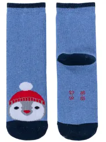Детские махровые носки RuSocks (Орудьевский трикотаж) рис. 01, СИНИЕ (Д3-33039)