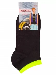 Детские носки LORENZline, П21, ЧЕРНЫЕ с салатовым (м)