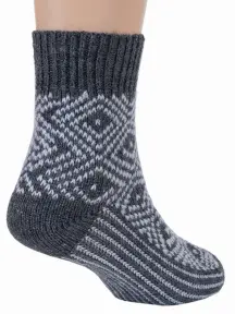 Детские полушерстяные носки RuSocks (Орудьевский трикотаж) ТЕМНО-СЕРЫЕ, рис. 2 (Д-382)