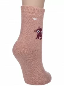 Детские махровые носки Hobby Line, 7617-6, КОРАЛЛОВЫЕ