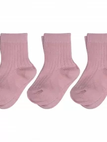 Комплект из 3 пар детских носков Гамма, 3-С1583, ПЫЛЬНАЯ РОЗА