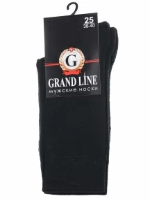 Мужские носки с махровым следом GRAND LINE, МТ-213, ЧЕРНЫЕ