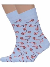 Комплект из 2 пар мужских носков MSCLUB №М29, 2-nm-317, СВЕТЛО-ГОЛУБЫЕ