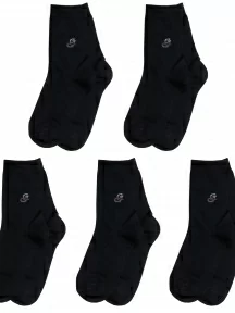 Комплект из 5 пар детских носков Гамма, 5-С475, ЧЕРНЫЕ
