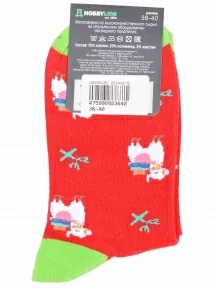 Носки унисекс Hobby Line, нус80135-5-18, КРАСНЫЕ