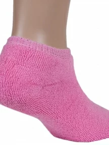 Детские короткие носки с наружной махрой ХОХ, DZ-3R18, ТЕМНО-РОЗОВЫЕ